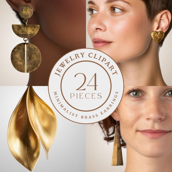 24 Brass Earrings - Image 2