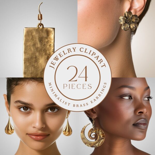 24 Brass Earrings - Image 4