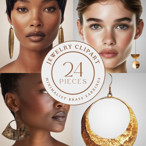 24 Brass Earrings - Image 5