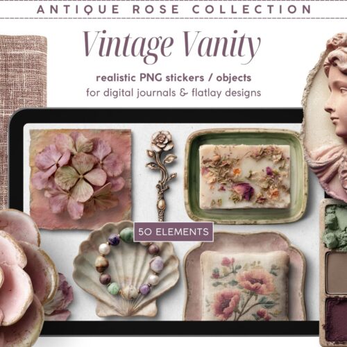 Antique Rose Vintage Vanity