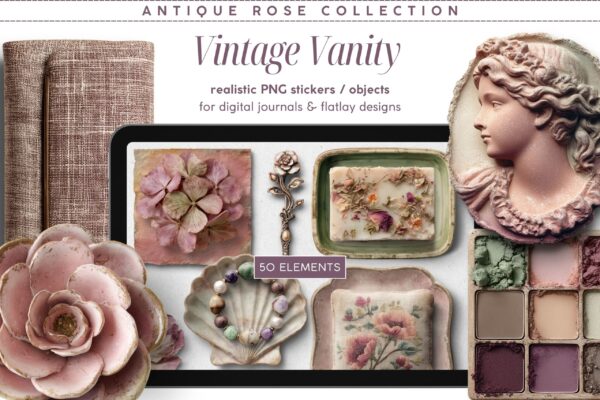 Antique Rose Vintage Vanity