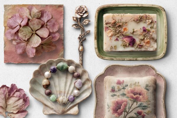 Antique Rose Vintage Vanity - Image 5