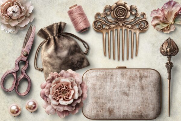 Antique Rose Vintage Vanity - Image 6