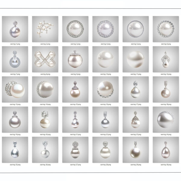 57 Silver and Pearl Earrings - Image 4