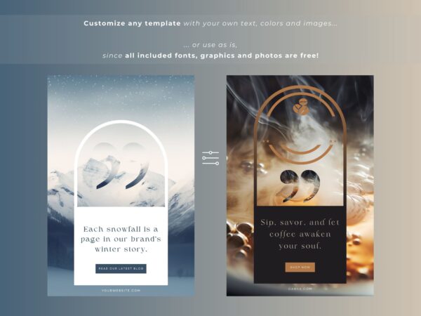 Winter Sanctuary Pinterest Templates Canva - Image 3
