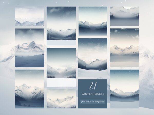 Winter Sanctuary Pinterest Templates Canva - Image 4