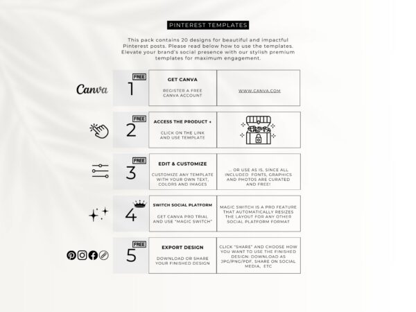 Winter Sanctuary Pinterest Templates Canva - Image 5