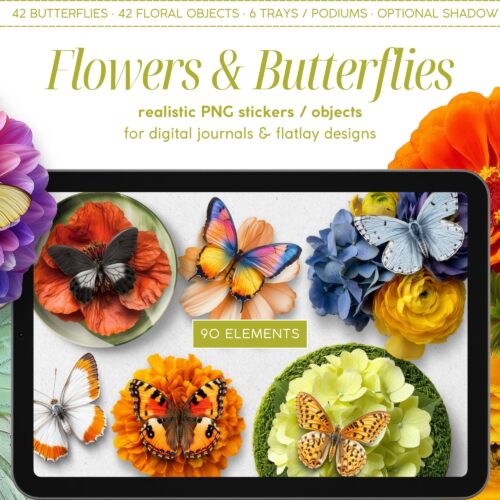 Flowers and Butterflies