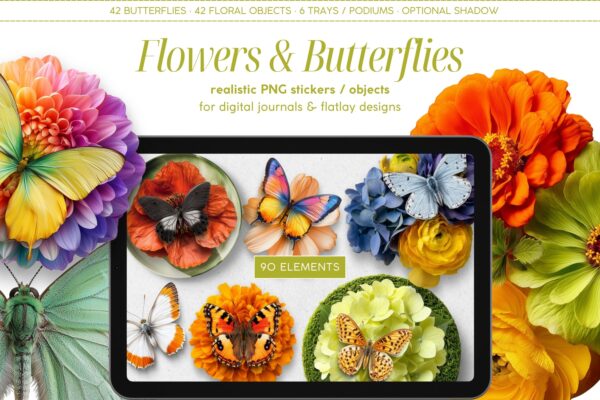 Flowers and Butterflies