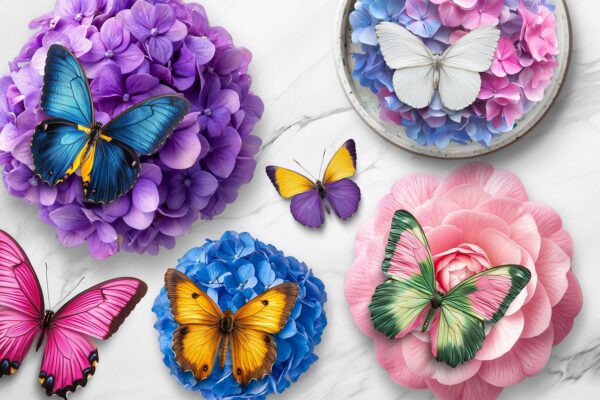 Flowers and Butterflies - Image 7