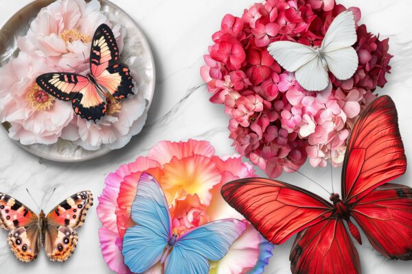Flowers and Butterflies - Image 8