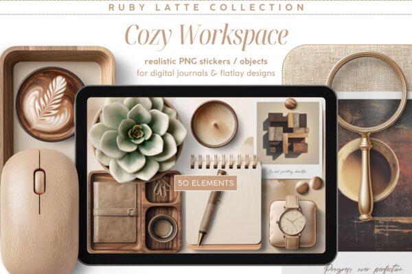 Ruby Latte Cozy Workspace