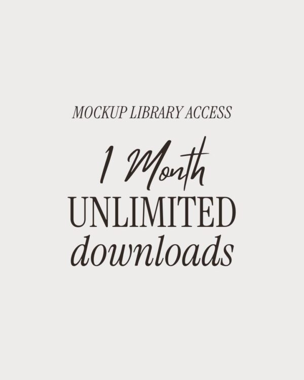 Mockups Library Access - 1 Month
